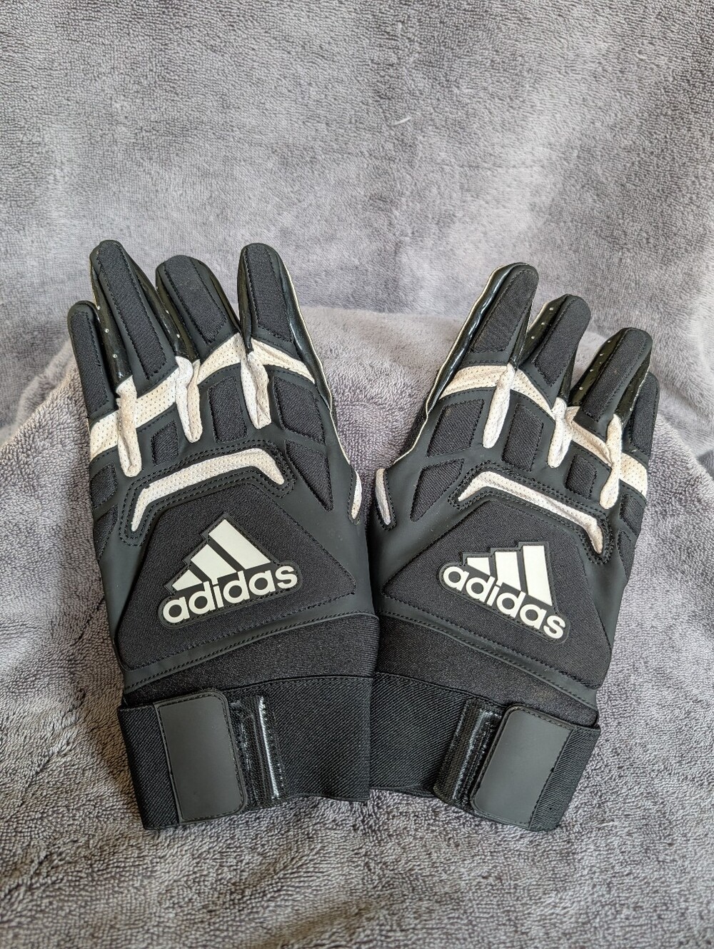 Adidas Football Lineman Gloves Black/White 3XL NWOT Adult Grip Gloves